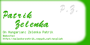 patrik zelenka business card